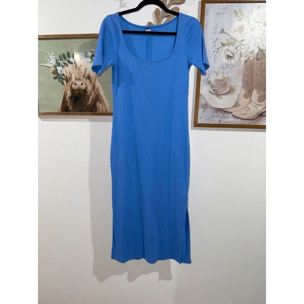 Old Navy bodycon midi blue dress